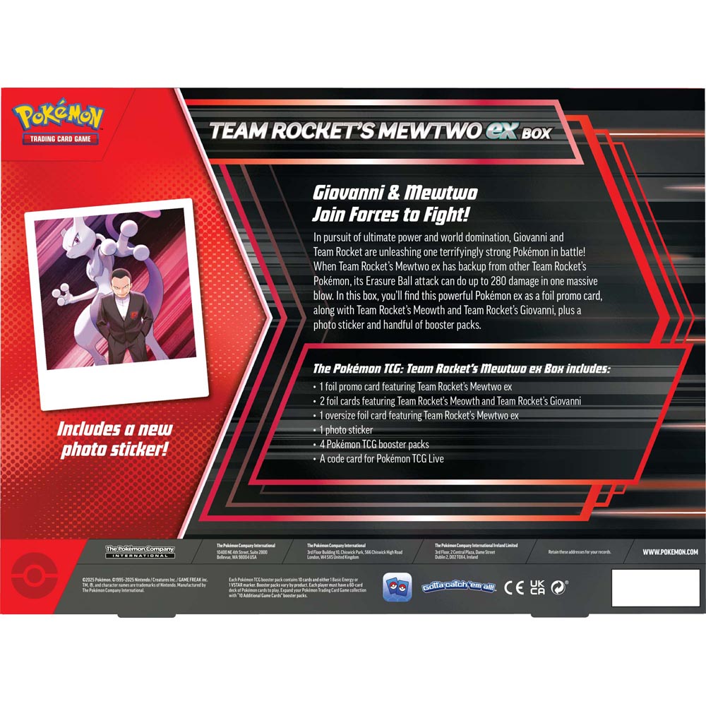 Pokemon TCG Team Rocket’s Mewtwo ex Box – Trading Card Game Collection
