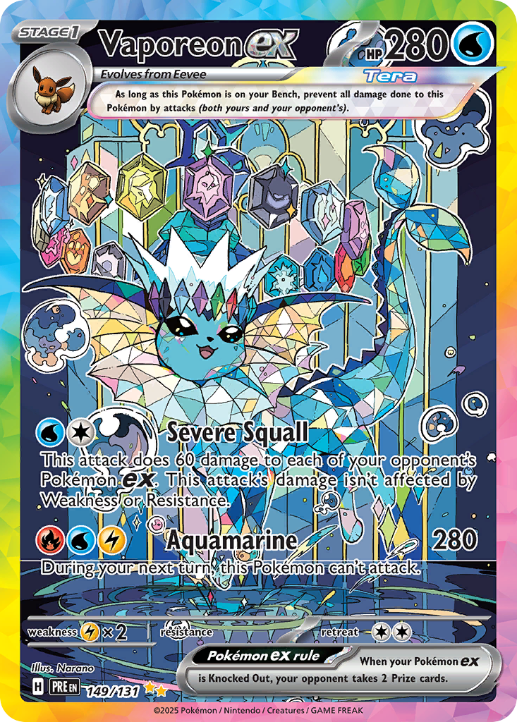 Vaporeon ex 149/131 Pokemon card