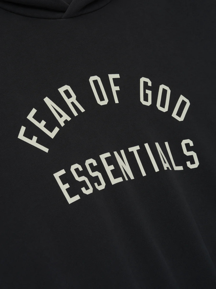 Fear of God ESSENTIALS 90s Fit Hoodie Vintage Black – India | LaceUpClub