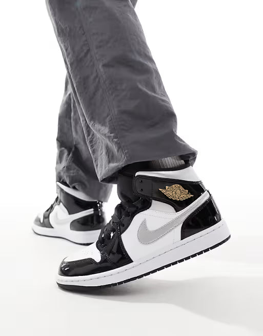 Jordan 1 Mid Metallic Silver