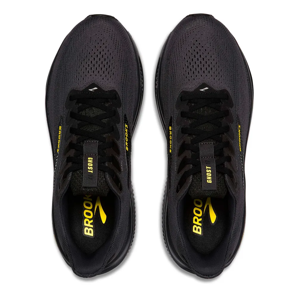 Brooks Ghost 17 Men Running Shoes – Ebony/Yellow