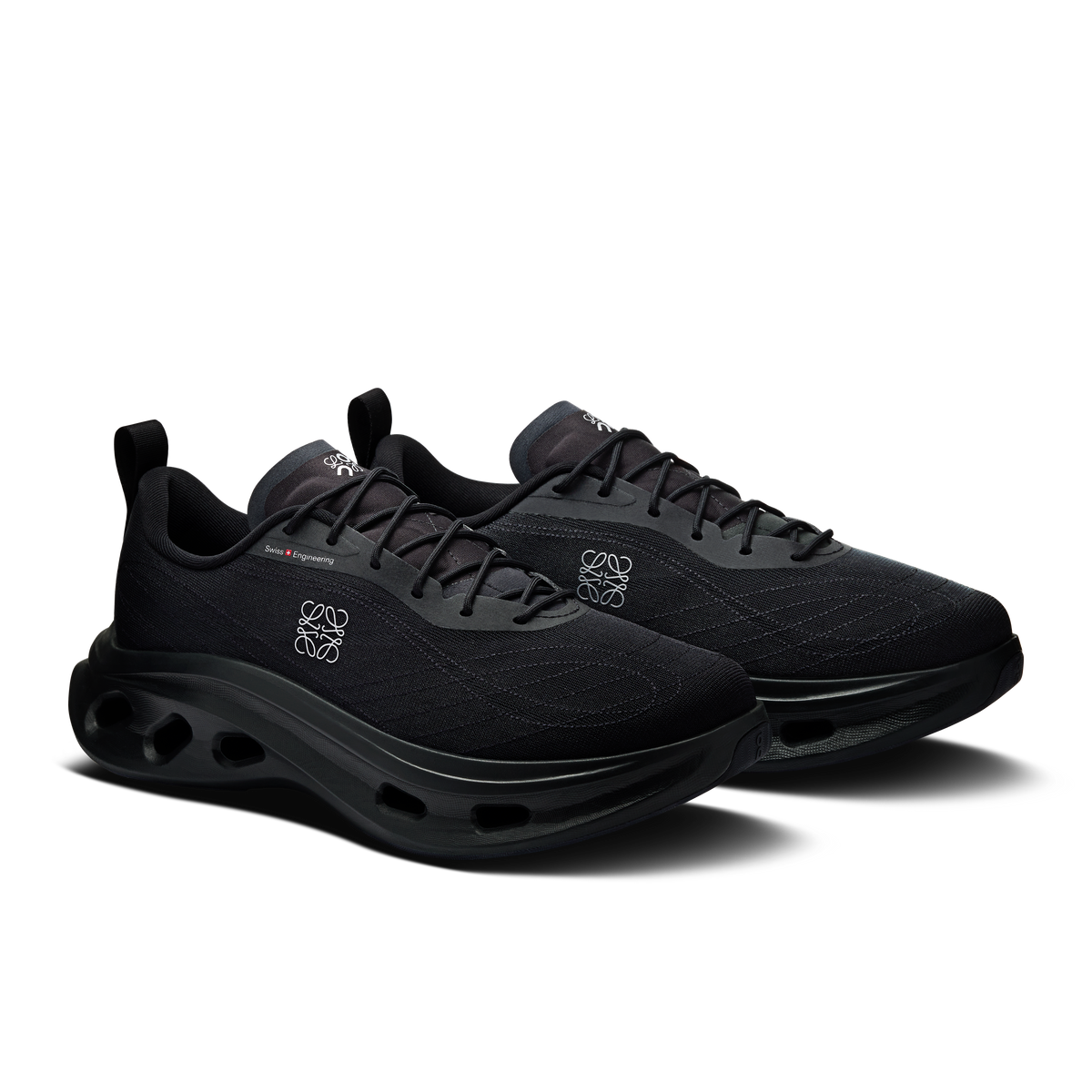 On x LOEWE Cloudtilt Cosmic Black men's sneakers - pair view