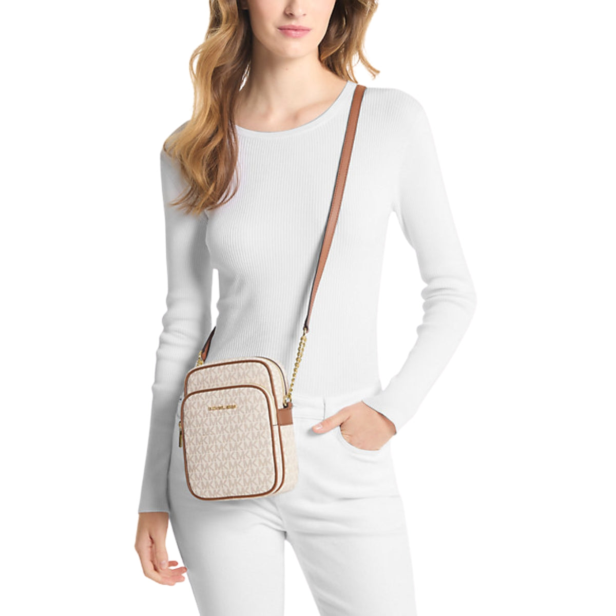 Michael Kors Jet Set Travel Medium Logo Crossbody Bag
