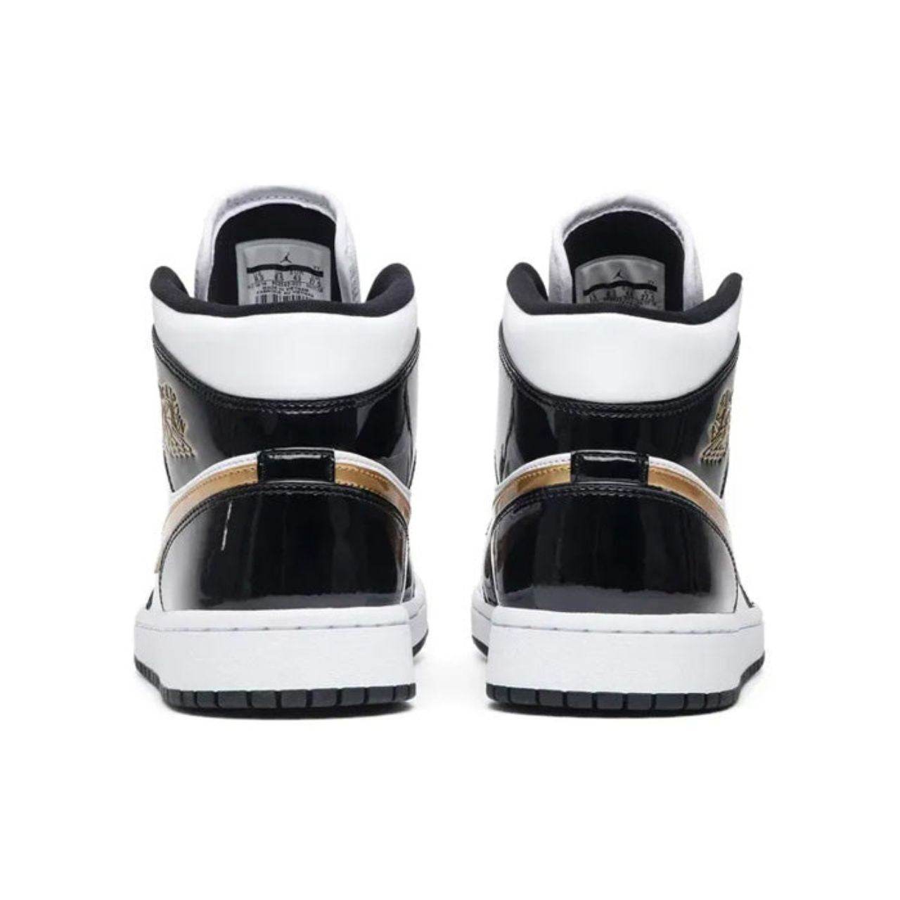 Jordan 1 Mid Patent Gold - Laceupclub