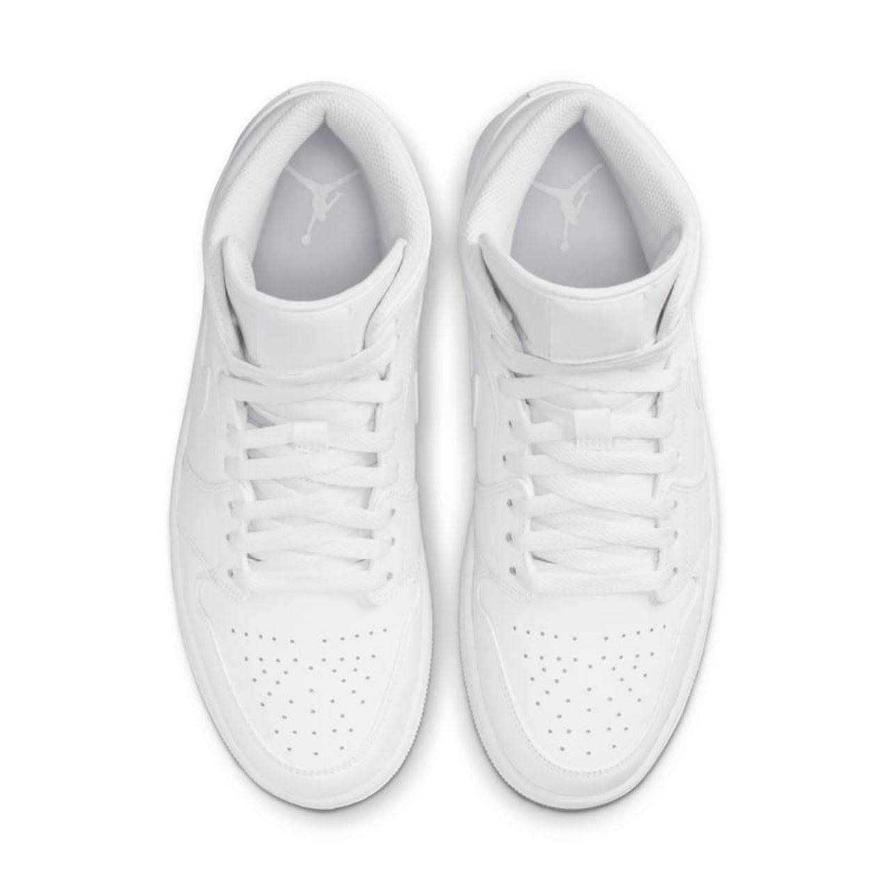 Jordan 1 Mid Triple White - Laceupclub