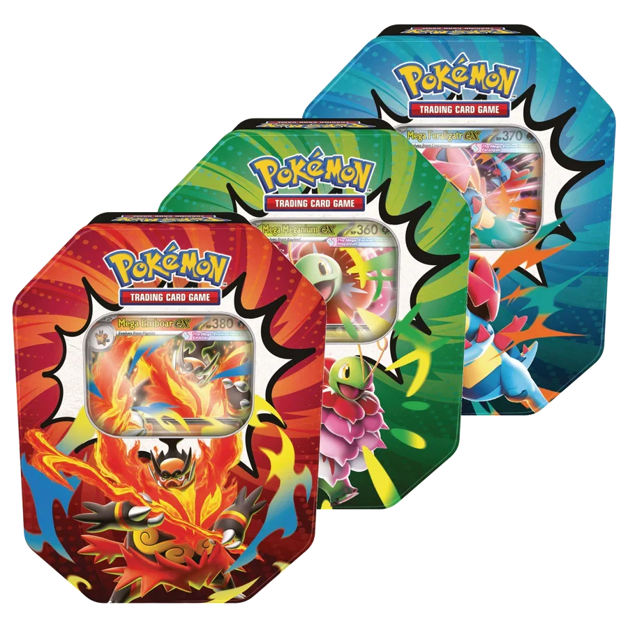 Pokémon TCG: Mega Evolution—Ascended Heroes Tin (4 Booster Packs)