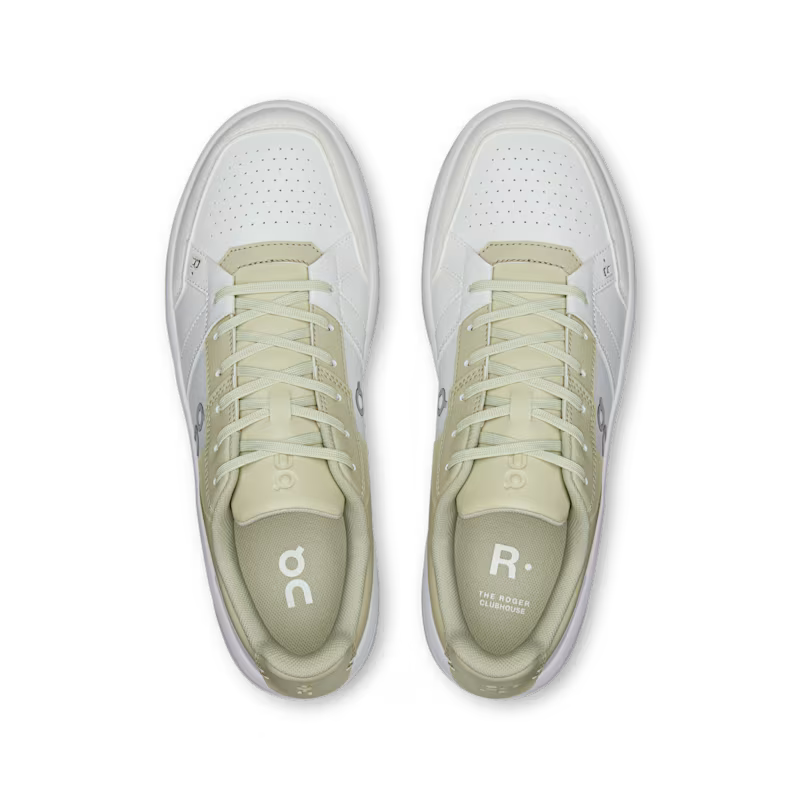 On THE ROGER Clubhouse Men's Shoes - White Olive