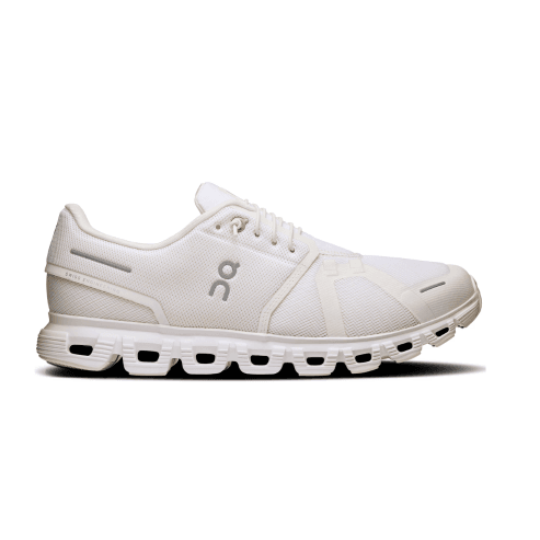 On Cloud 6 White Running Shoes - Laceupclub