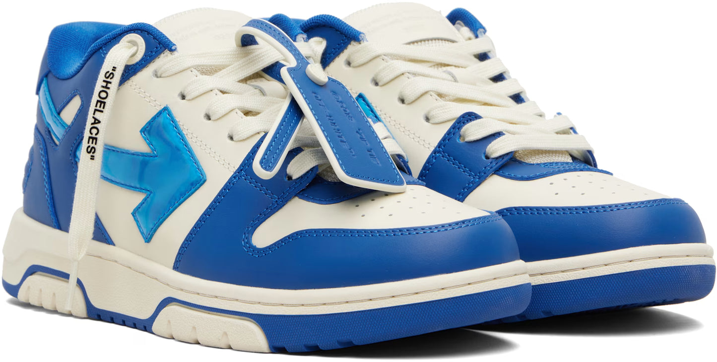 Off-White Out Of Office Metallic Arrow Sneakers – Beige / Blue