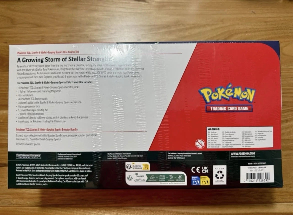 Pokémon Surging Sparks 2-Pack Trainer Box & Booster Bundle – ETB + 6 Boosters