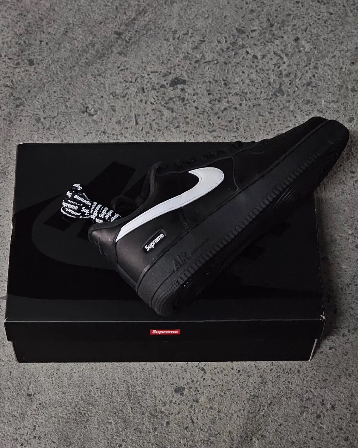 Supreme x Nike Air Force 1 Low “Black/White” (Fall 2025)