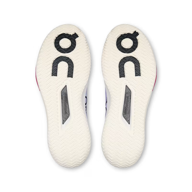 On THE ROGER Pro 3 Clay Men's Shoes - White Flame