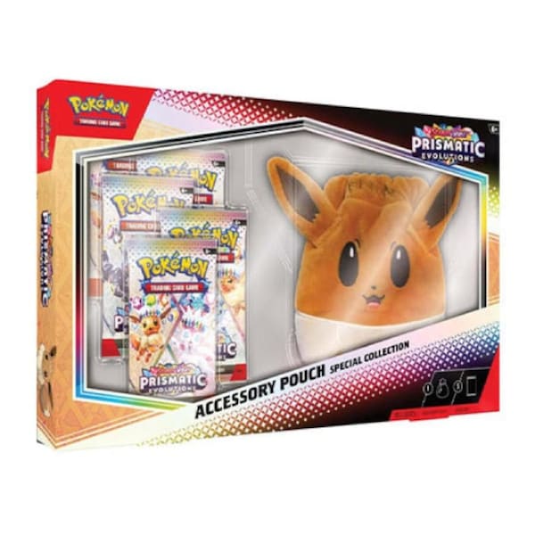Prismatic Evolutions Accessory Pouch Special Collection (Eevee pouch + 5 booster packs)