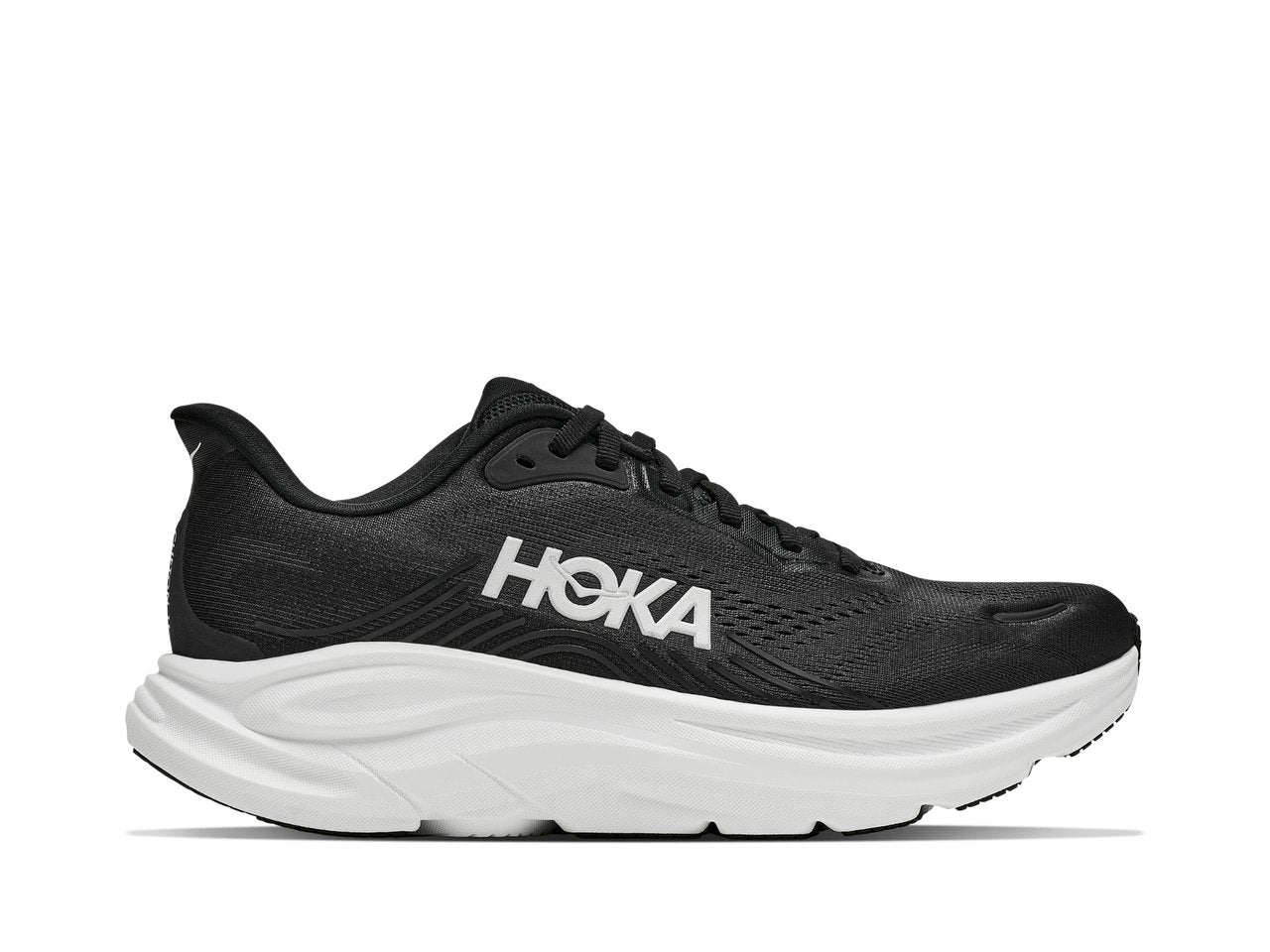 HOKA Clifton 11 Men's Running Shoes - Black / White
