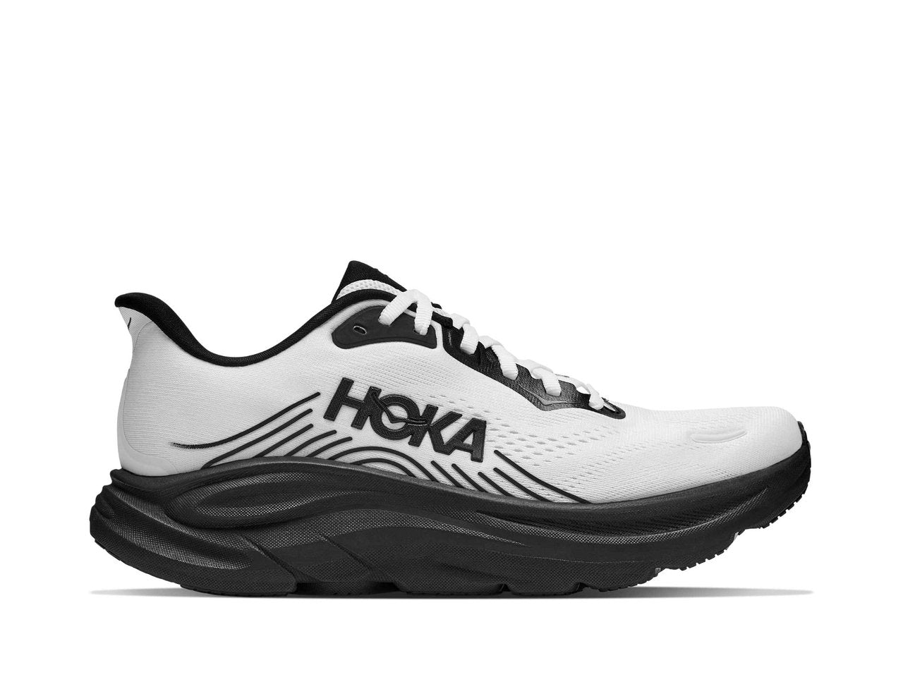 HOKA Clifton 11 Men's Running Shoes - White / Black