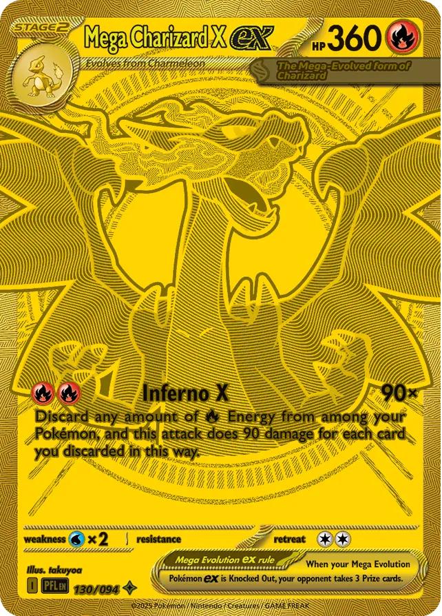 Mega Charizard X ex 130/094 – Phantasmal Flames – Mega Hyper Rare