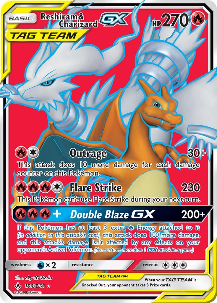 Reshiram & Charizard-GX 194/214 – Unbroken Bonds | English | Ready to Ship