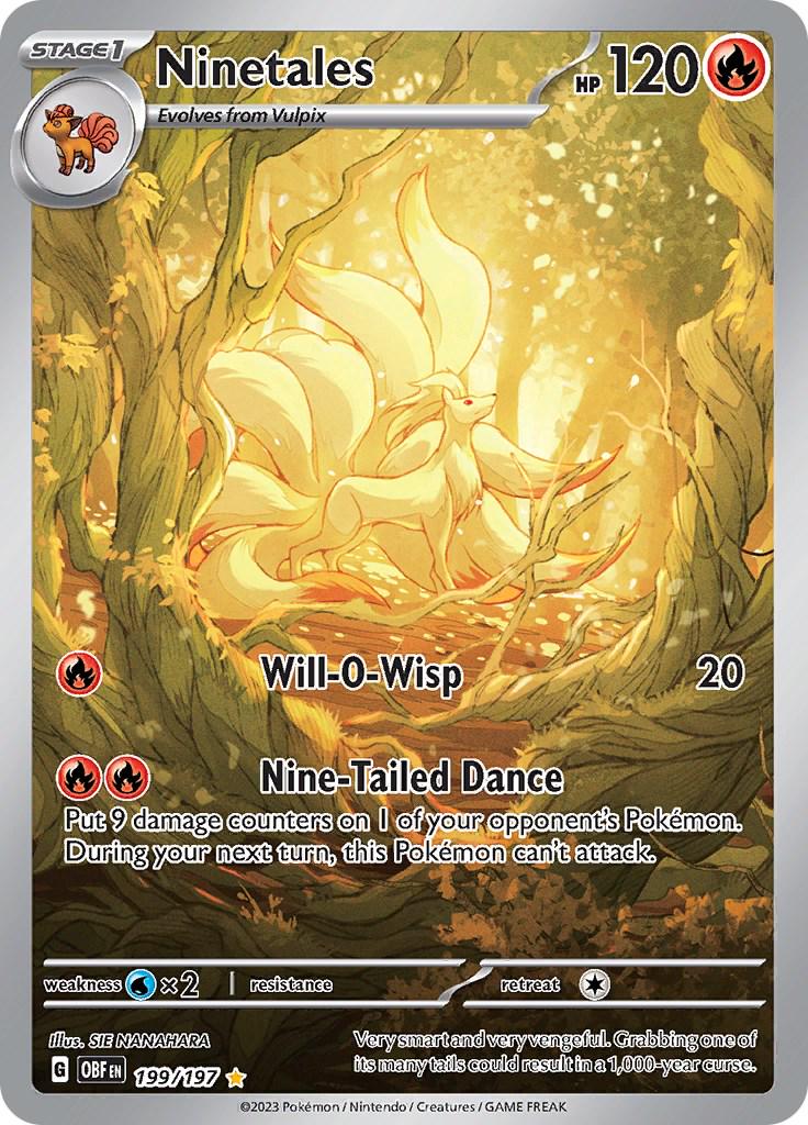 Ninetales 199/197 – Obsidian Flames – PSA 8