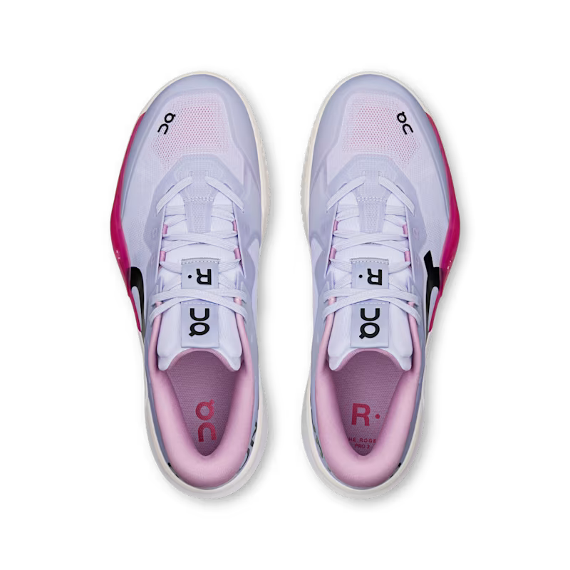 On THE ROGER Pro 3 Clay Men's Shoes - White Flame