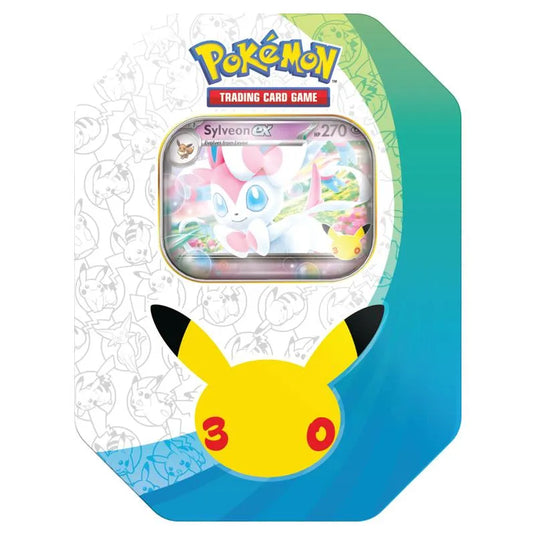 Pokémon TCG 30th Celebration Sylveon ex tin design