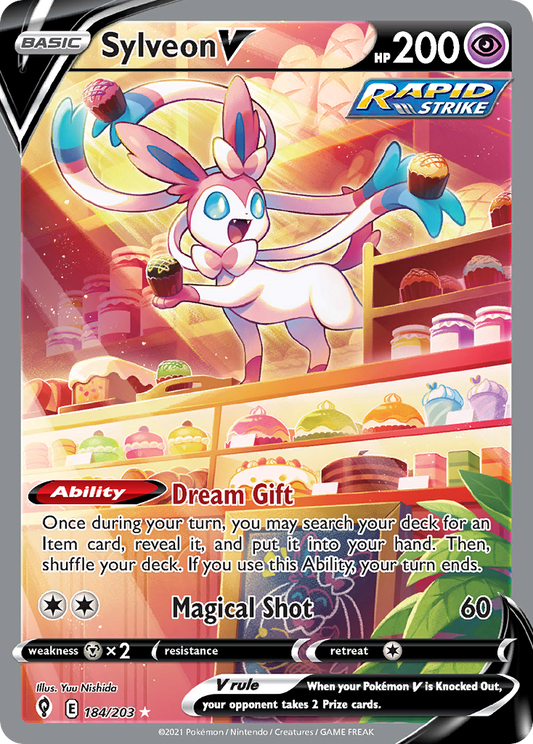 Sylveon V 184/203 Pokemon card