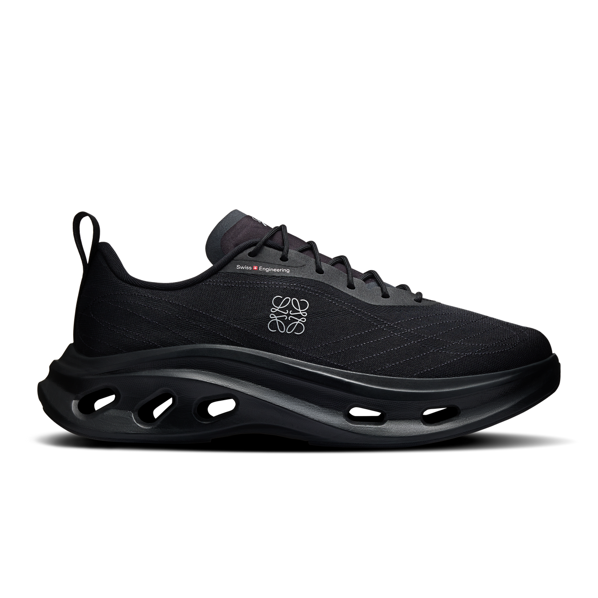 On x LOEWE Cloudtilt Cosmic men's sneaker in Black - side view