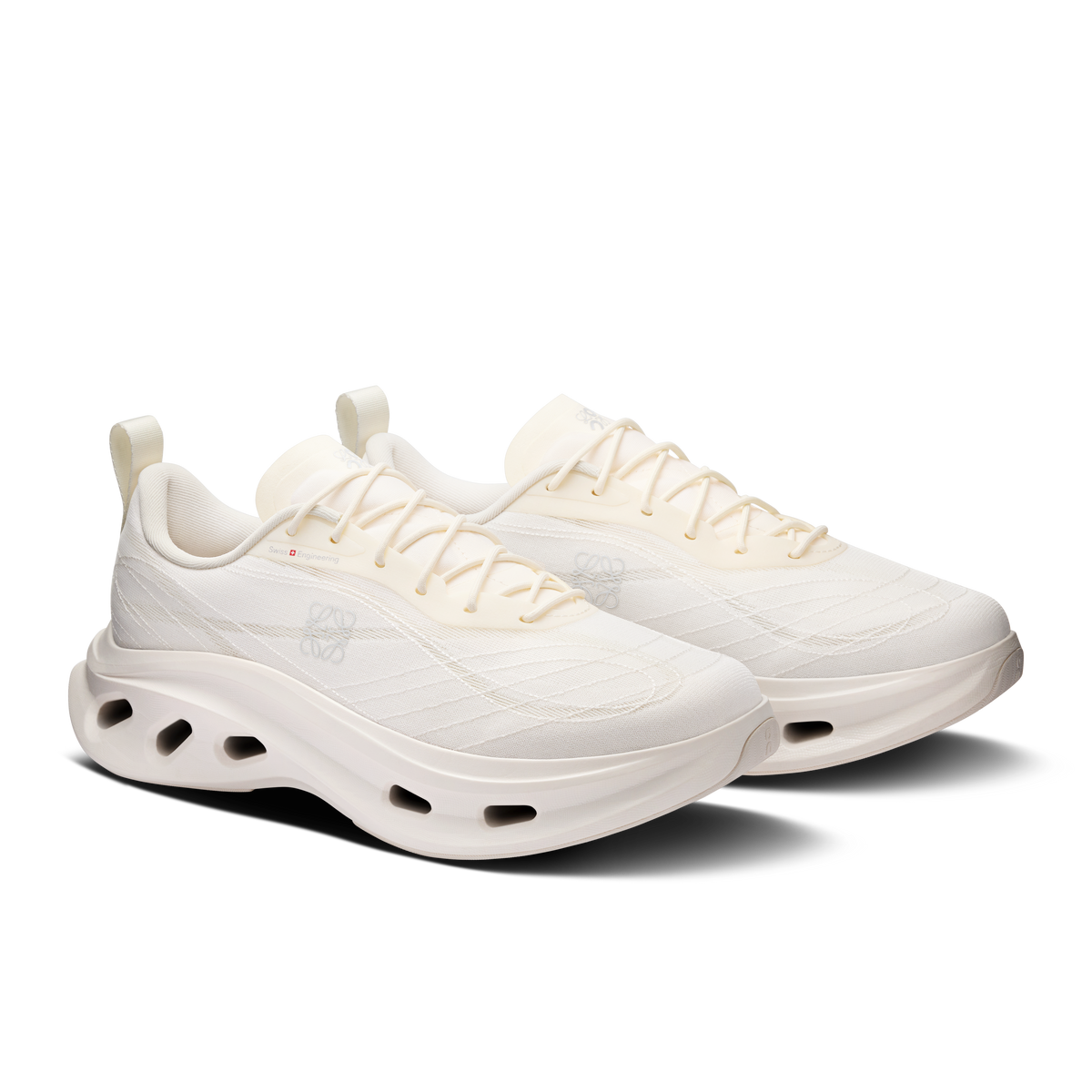 On x LOEWE Cloudtilt Cosmic White men's sneakers - pair view