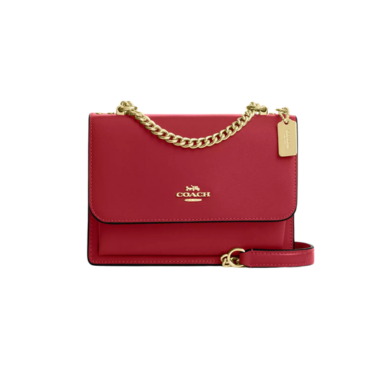 Coach Mini Klare Crossbody Bag in Signature Canvas – Red Compact & Stylish Everyday Bag