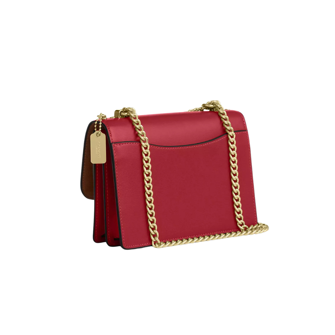 Coach Mini Klare Crossbody Bag in Signature Canvas – Red Compact & Stylish Everyday Bag
