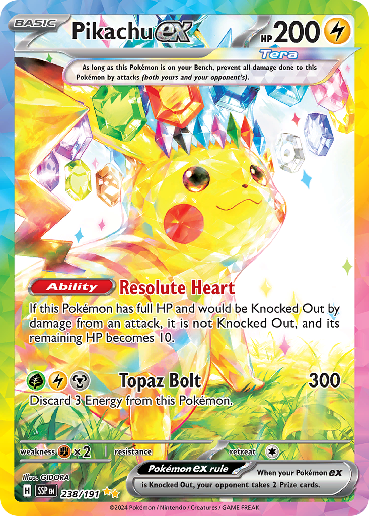 Pikachu ex 238/191 Pokemon card