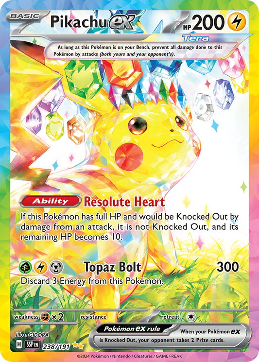 Pikachu ex 238/191 Pokemon card