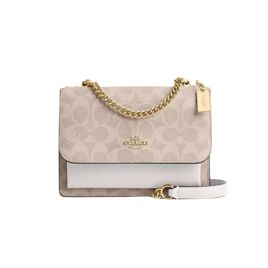 Coach Women Mini Klare Crossbody Bag in Signature Canvas White/Chalk