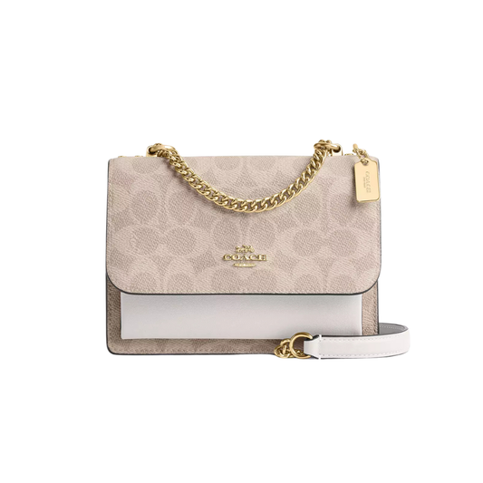 Coach Women Mini Klare Crossbody Bag in Signature Canvas White/Chalk