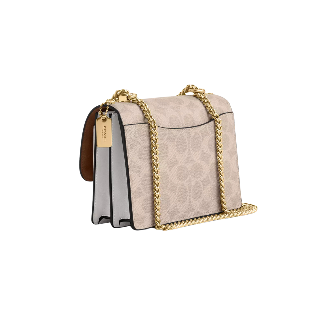 Coach Women Mini Klare Crossbody Bag in Signature Canvas White/Chalk