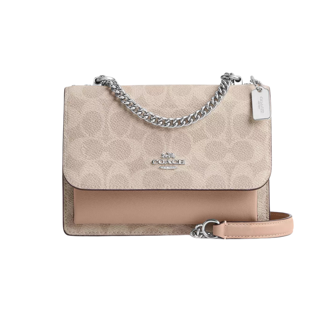 Coach Mini Klare Crossbody Bag in Signature Canvas Gold/Sand/Tan
