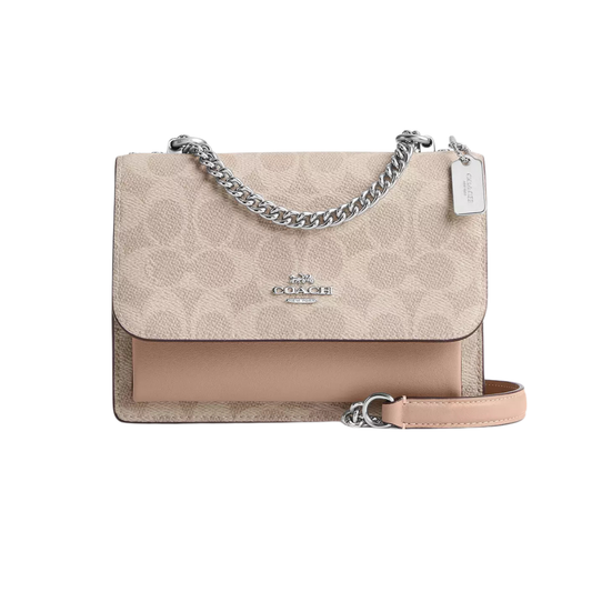 Coach Mini Klare Crossbody Bag in Signature Canvas Gold/Sand/Tan