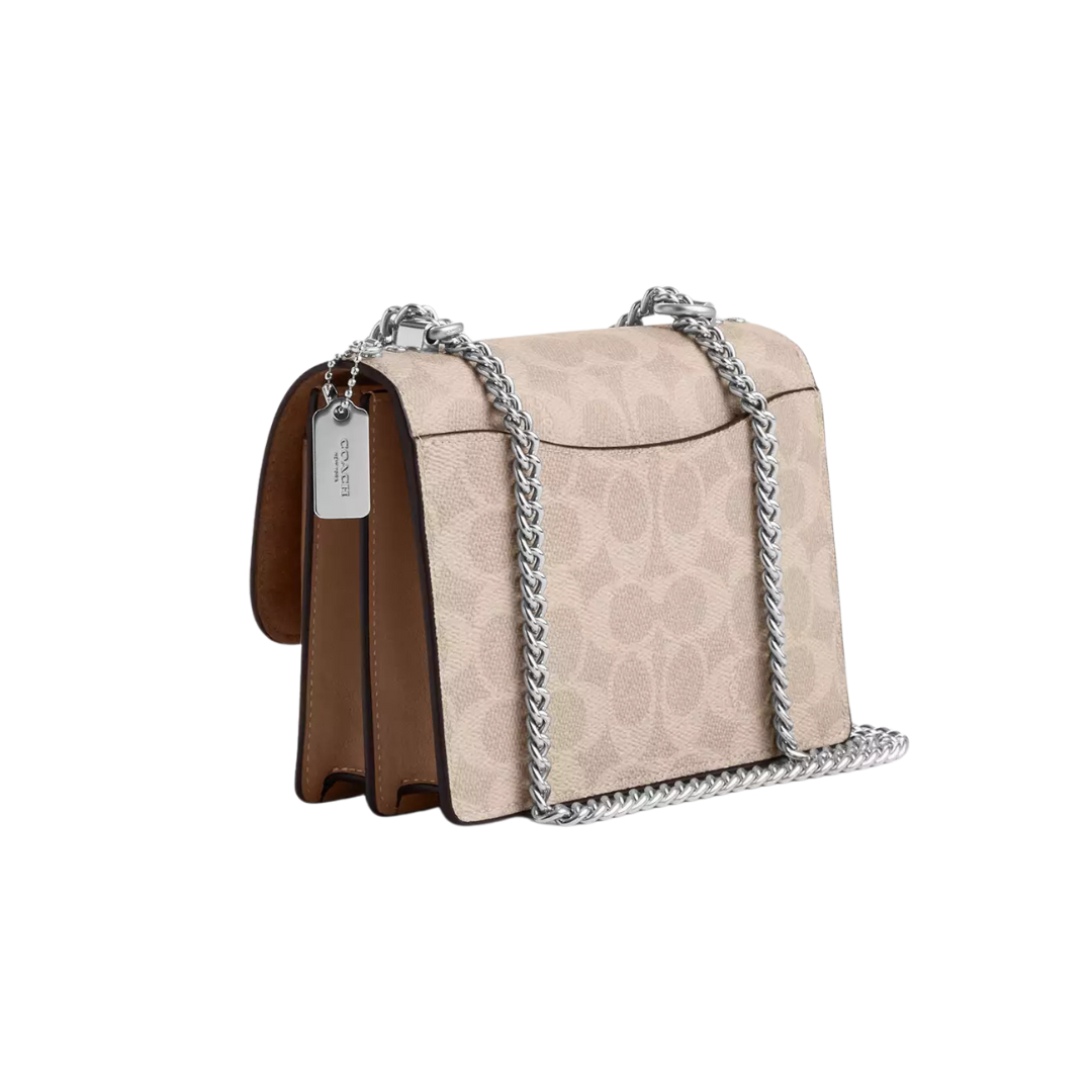 Coach Mini Klare Crossbody Bag in Signature Canvas Gold/Sand/Tan