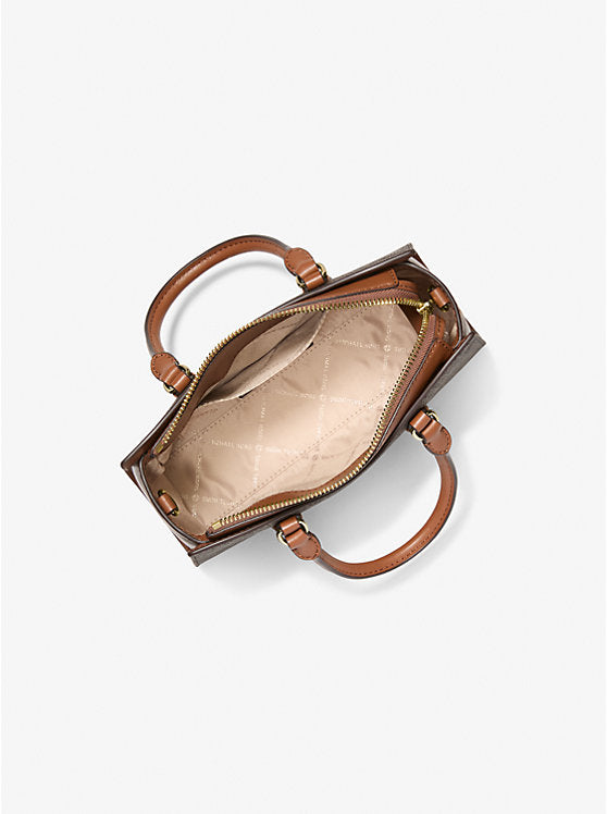 Michael Kors Arden small signature logo messenger bag|Brown
