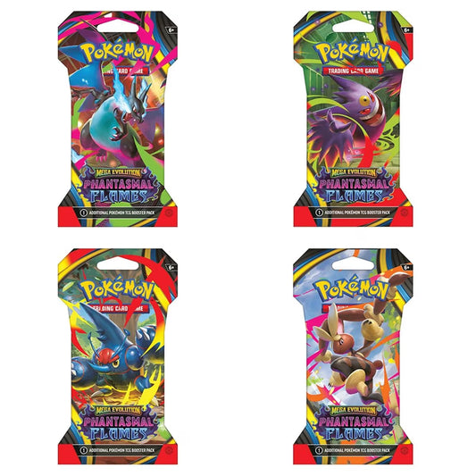 Pokémon TCG Phantasmal Flames – 3 Sleeved Booster Pack Bundle
