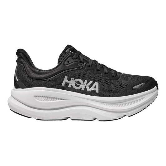 HOKA Bondi 9 Men's Running Shoes - Black/White