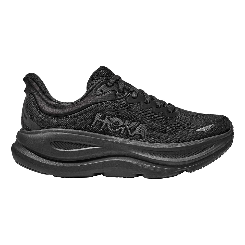 HOKA Bondi 9 Men's Running Shoes - Black/Black