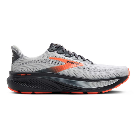 Brooks Ghost 17 Men Running Shoes – Oyster/Orange