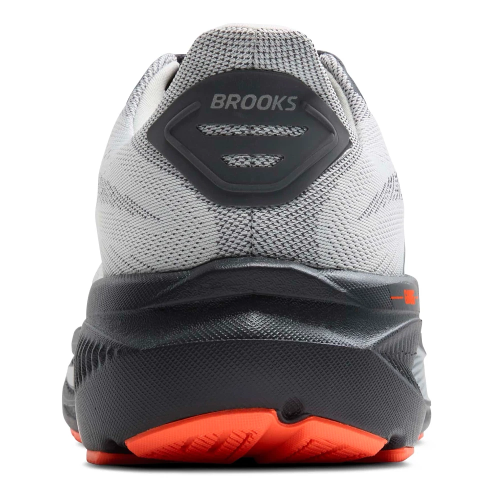 Brooks Ghost 17 Men Running Shoes – Oyster/Orange