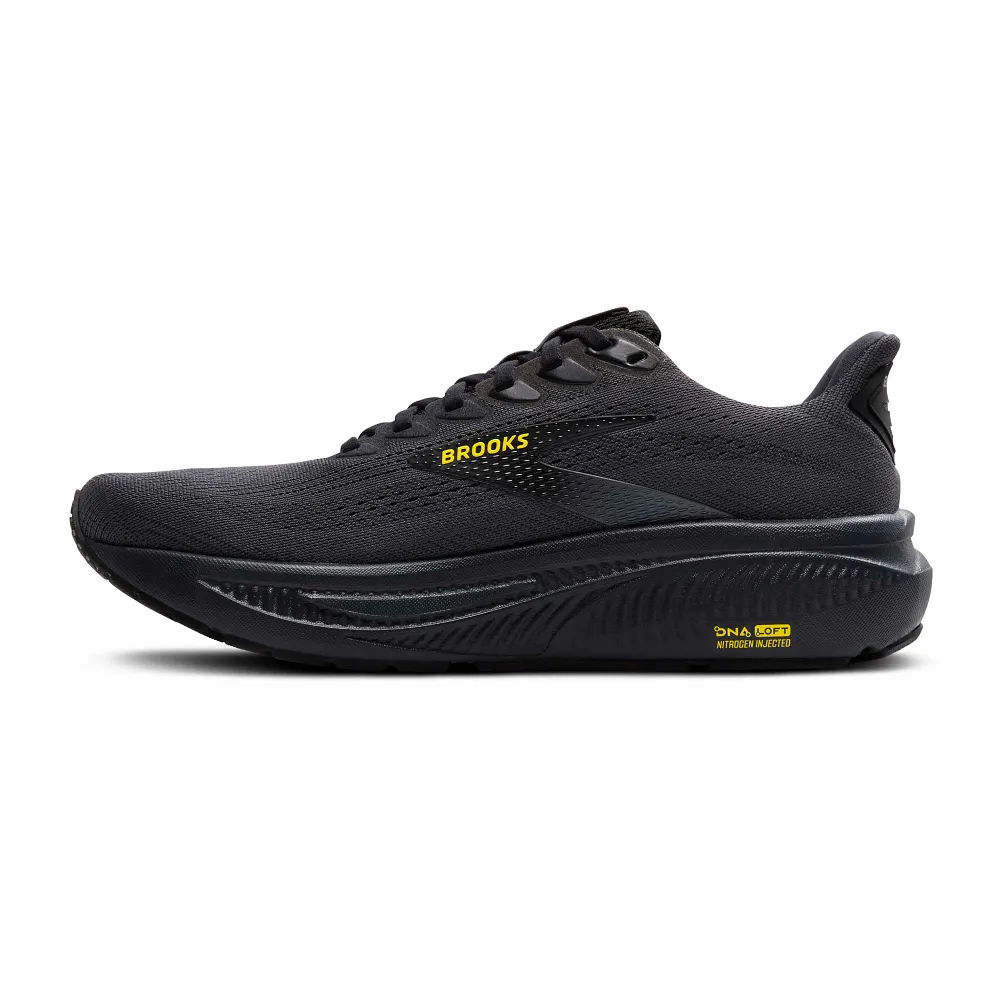 Brooks Ghost 17 Men Running Shoes – Ebony/Yellow