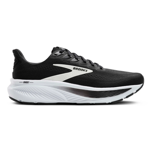 Brooks Ghost 17 Men Running Shoes – Black/White