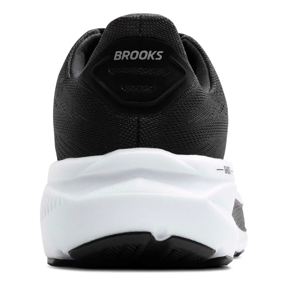 Brooks Ghost 17 Men Running Shoes – Black/White