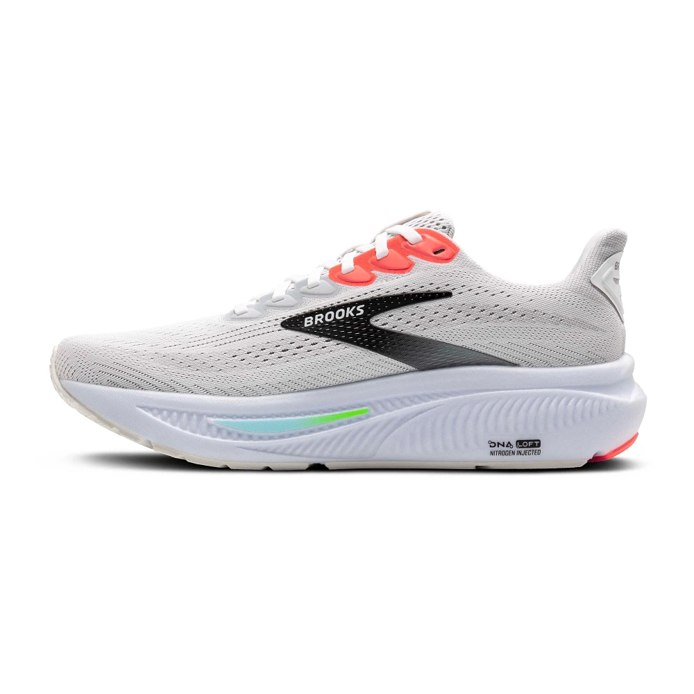 Brooks Ghost 17 Men Running Shoes – White/Pink/Gecko