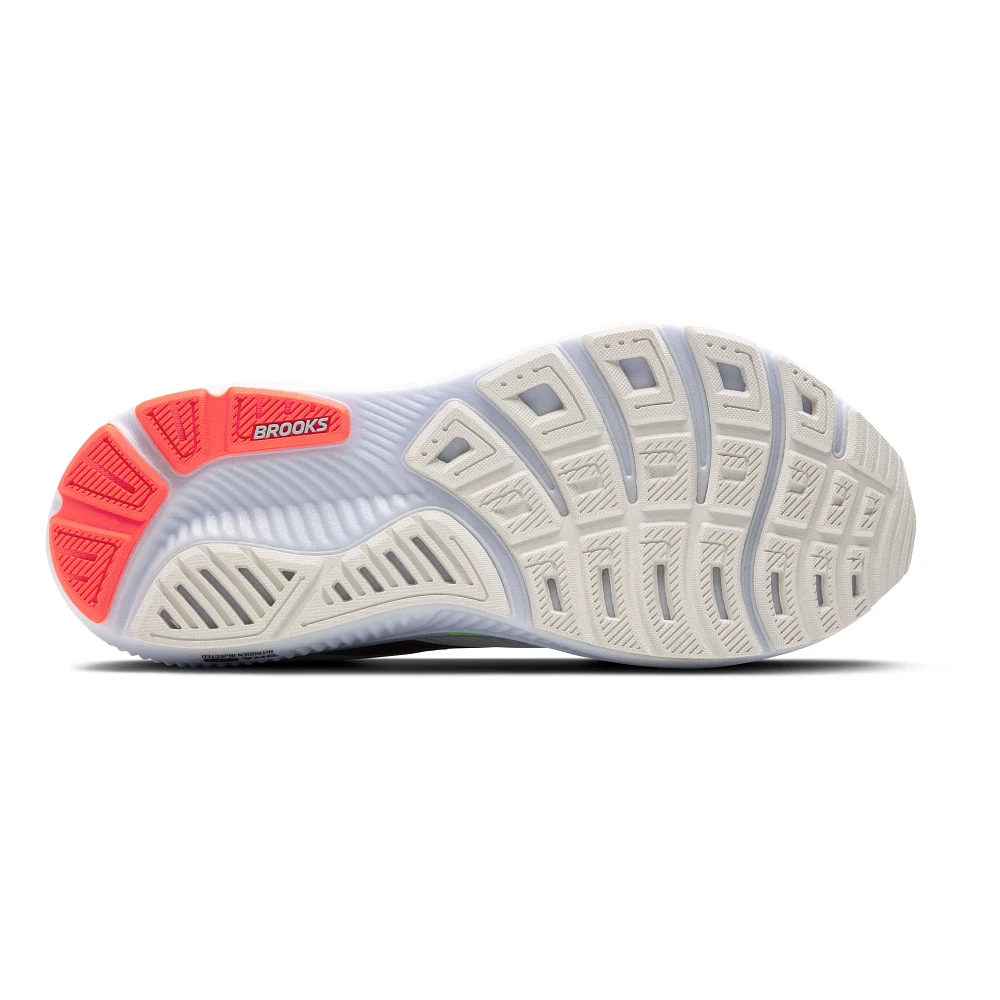 Brooks Ghost 17 Men Running Shoes – White/Pink/Gecko