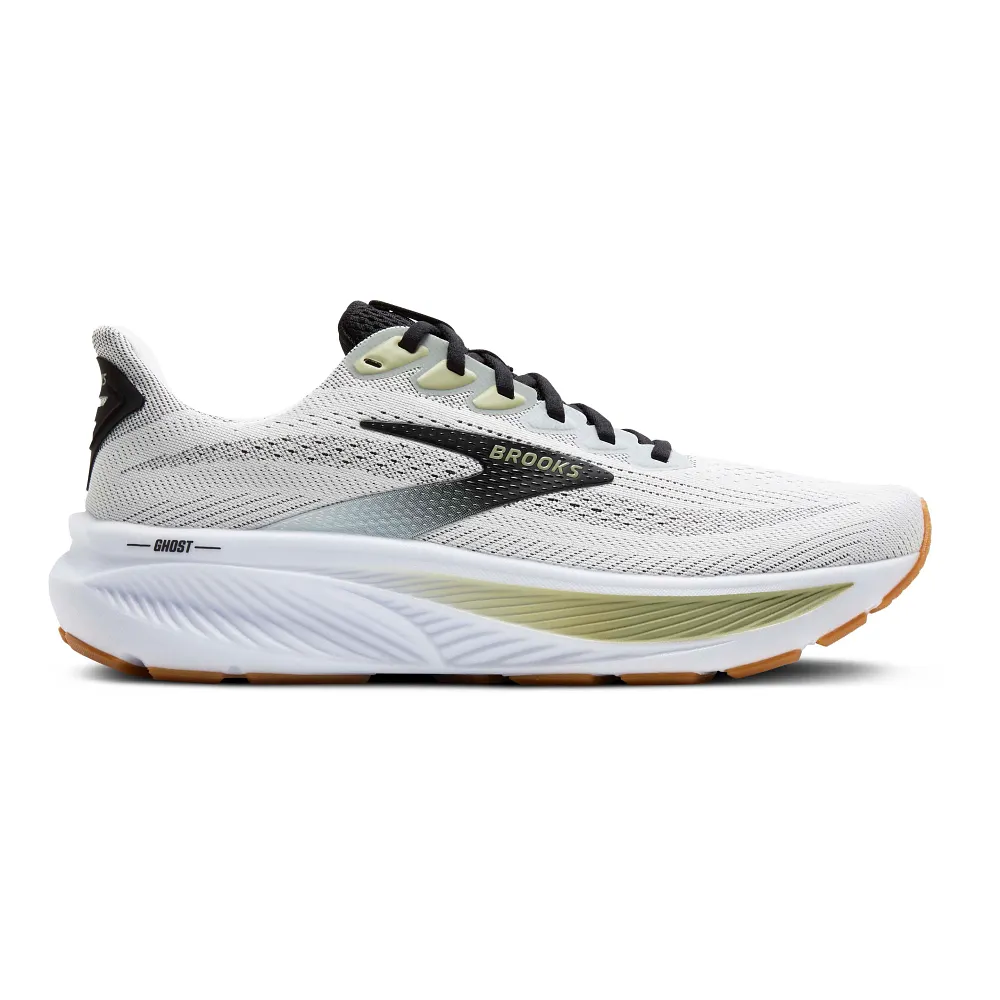 Brooks Ghost 17 Men Running Shoes – White/Black Tea