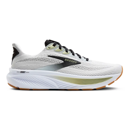 Brooks Ghost 17 Men Running Shoes – White/Black Tea